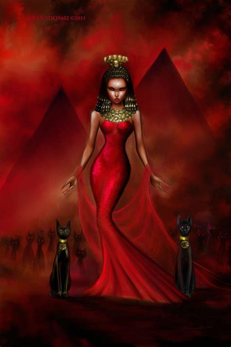 bastet the egyptian cat goddess by granados602 deviantart