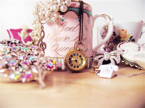 clock girly jewelry photography pink image 105922