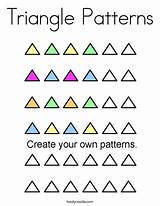 Coloring Triangle Patterns Thanksgiving Pattern Pages Print Ll Twistynoodle sketch template