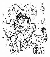 Gras Mardi Coloring Pages Jester Carnival Printable Sheets Crayola Clipart Print Color Kids Clip Popular Books sketch template