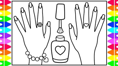 nail coloring pages  tripafethna