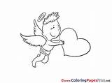 Valentine Colouring Angel Boy Coloring Sheet Title sketch template