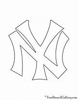 Yankees Stencil Mlb Yankee Freestencilgallery Pumpkin Stencils Carving sketch template