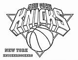 Coloring Pages Nba Knicks York Basketball Printable Print sketch template