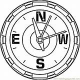 Compass Coloring Pages Way North Milky Showing Clock Pole Sign Getdrawings Getcolorings Tags sketch template