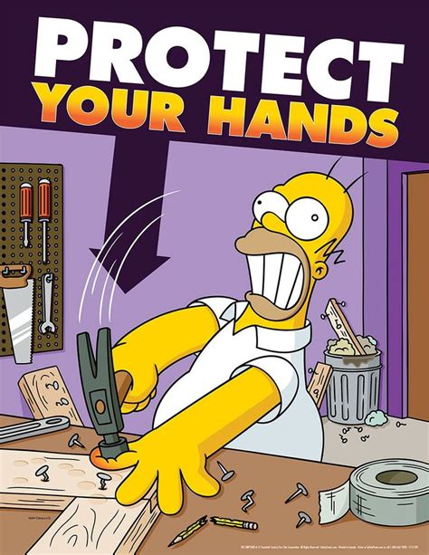 simpsons poster whs hand safety simpsons 43x56cm the