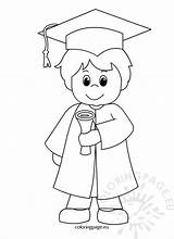 Graduation Gown Drawing Cap Child Coloring Pages Drawings Getdrawings Paintingvalley Color sketch template