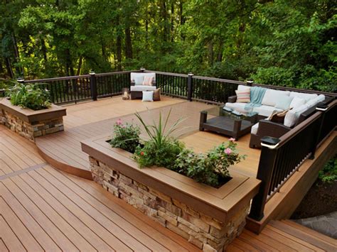 decks raised grade level outdoor design landscaping ideas jhmrad