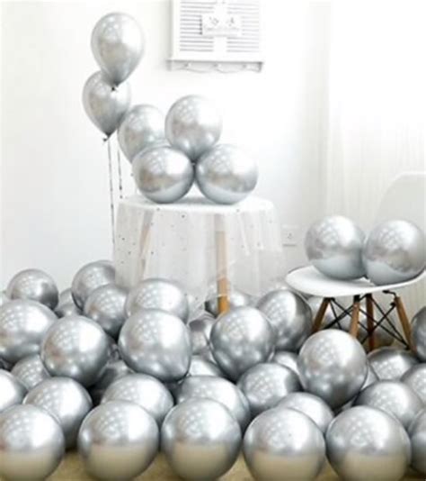 bolcom luxe chrome ballonnen zilver  stuks helium chrome metallic ballonnenset feestje