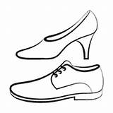 Shoes Shoe Dress Clipart Men Vector Loafer Drawing Outline Coloring Clothes Heel Women Mens Template Cliparts Isolated Surfnetkids Pages Getdrawings sketch template