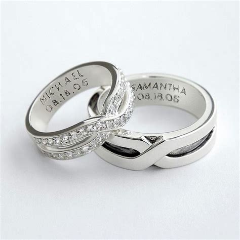 anillospersonalizados  matrimonio plata fecha nombre amor matrimonio