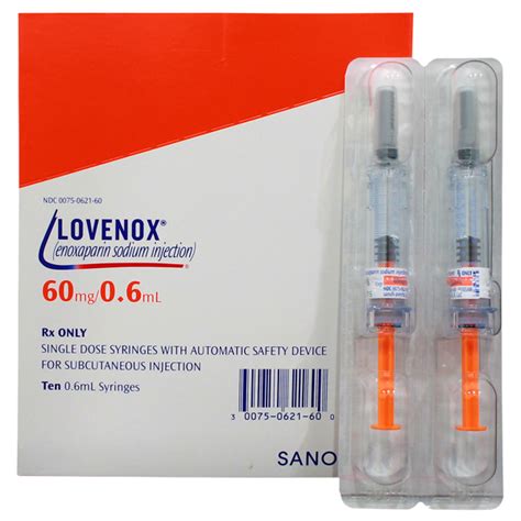 lovenox mgml xml prefilled syringes aventis