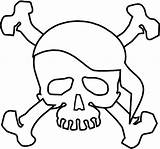 Skull Pages Coloring Pirate Crossbones Getcolorings sketch template