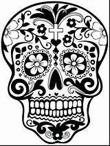 Coloring Pages Skull Crossbones Sugar Pdf Skulls Getcolorings Getdrawings Colorings sketch template