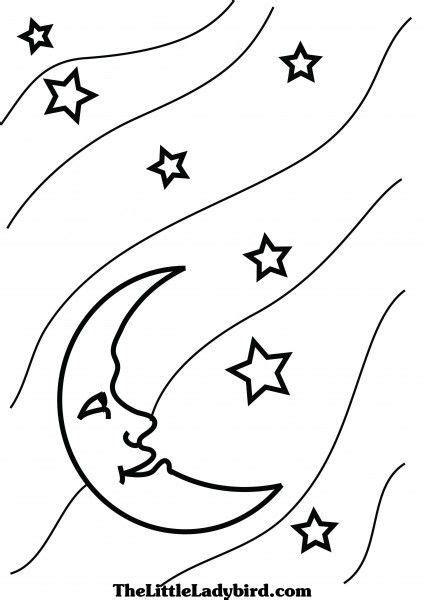 moon  stars colouring pages star coloring pages moon sun