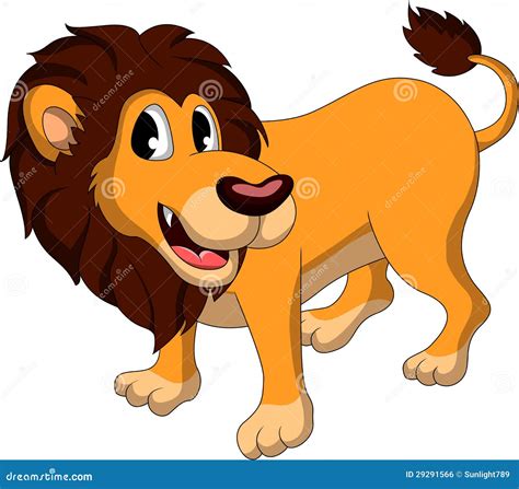 cute lion cartoon royalty  stock image image