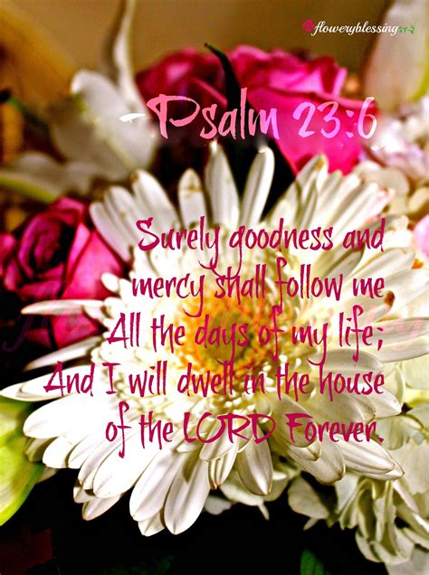 flowery blessing surely goodness  mercy  follow