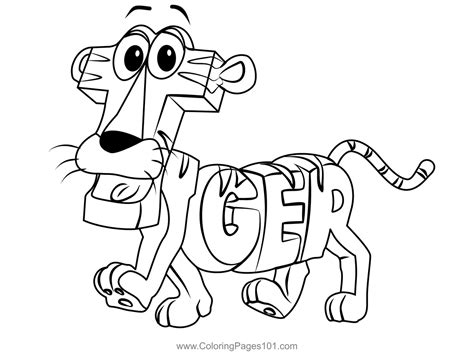 tiger  wordworld coloring page printable coloring pages coloring
