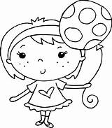 Coloring Girl Balloon Pages Clipart Clip Balloons Drawing Cartoon Sweetclipart Getdrawings Clipground Cliparts sketch template