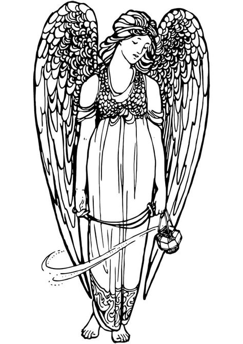 pretty angel coloring page  printable coloring pages  kids