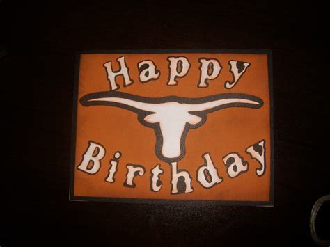 faith  heavenly designs texas longhorn birthday card