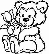 Pages Bear Teddy Coloring Heart Holding Getcolorings Color Printable sketch template