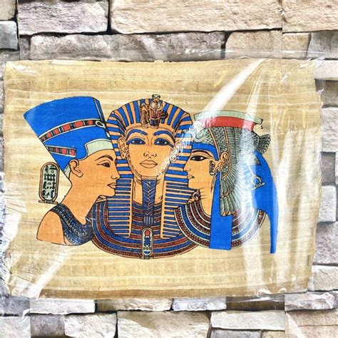 Authentic Nefertiti King Tut Cleopatra Original Hand Painted Papyrus 13