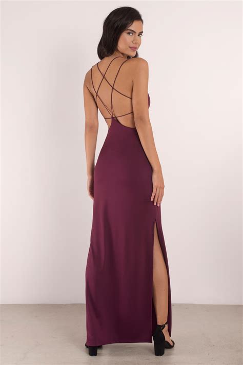 sexy wine maxi dress open back dress prom dress maxi dress 27