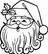 Thick Coloring Pages Lined Santa Christmas Getcolorings Head Printable sketch template