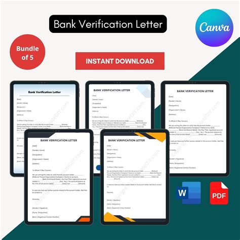 bank verification letter sample template    word