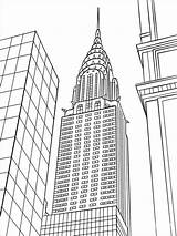 Coloring Skyscraper Disegni State Grattacieli Nowy Jork Drukuj sketch template