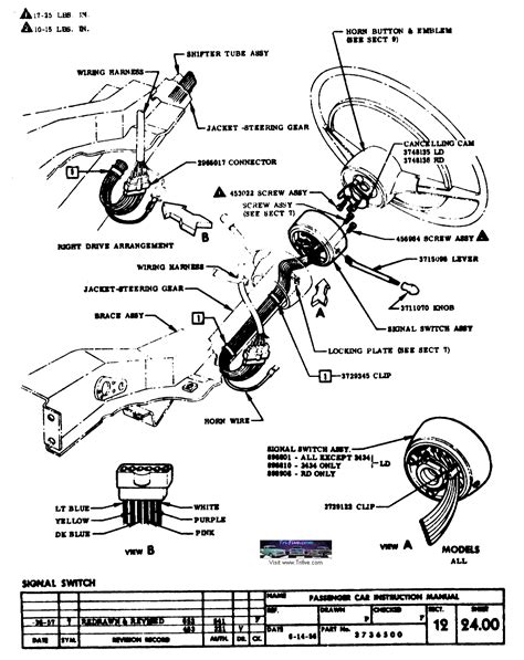 chevy  steering column wiring diagram