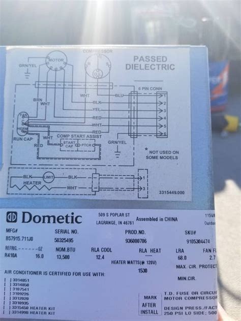 dometic wiring diagram