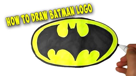 how to draw batman logo easy and fast mr cute cartoon