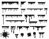 Dripping Drips Blood Silhouette Goo Drip Slime sketch template