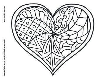 heart coloring pages  valentines day craftforkids heart