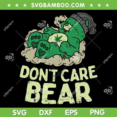dont care bear smoking weed svg png