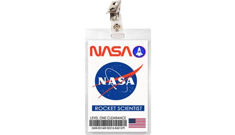 printable nasa id badge printable templates