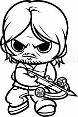 Dead Walking Coloring Pages Daryl Drawing Dixon Chibi Para Book Desenhos Draw Michonne Rick Desenho Grimes Colorir Drawings Season Face sketch template