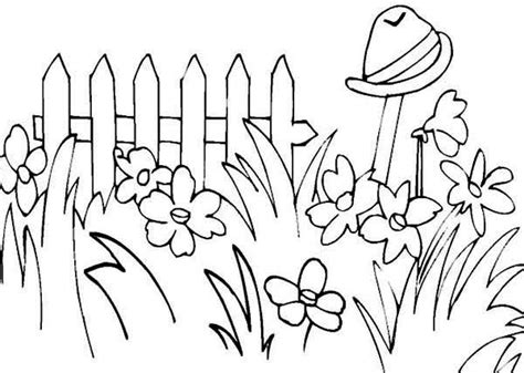 picture  garden  spring coloring page kids play color trang