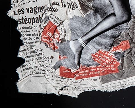 Uwe Ommer The News Paris Abstract Black And White Nude Collage