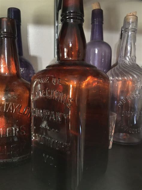A Mcginnis Amber 1890s Quart Whiskey Cork Bottle Baltimore Maryland
