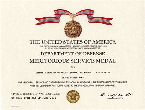 defense meritorious service medal