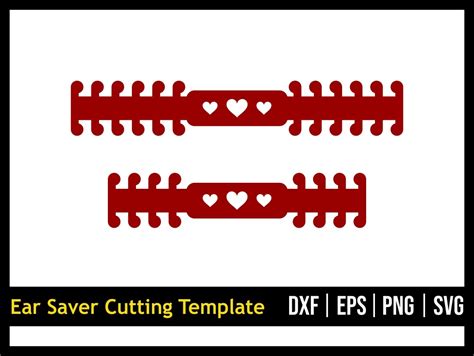ear saver cutting template svg vectorency