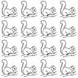 Squirrel Printable Paper Coloring Scrapbooking Pattern Freebie Geschenkpapier Ausdruckbares Digital sketch template