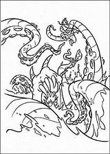 Coloring Monster Sea Giant Octopus sketch template