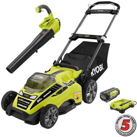 Ryobi 20 In 40 Volt Lithium Ion Cordless Lawn Mower With Jet Fan