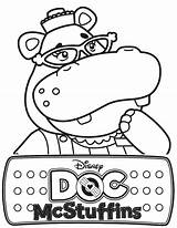 Doc Mcstuffins Coloring Pages Hallie Hippo Printable Color Christmas Kids Books Book Popular Lambie sketch template