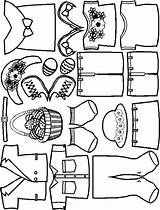 Paper Montar Bonecos Femininas sketch template