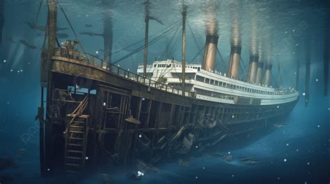 famous sinking ship titanic  underwater background real pictures   titanic
